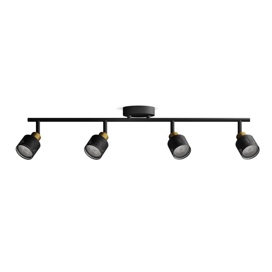 Philips - Spot svetiljka NIALL 4xGU10/5W/230V crna/mesing