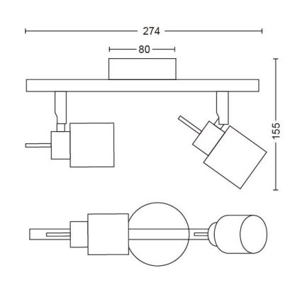 Philips - Spot svetlo 2xGU10/35W/230V belo
