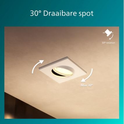 Philips - Ugradno plafonsko svetlo PERIDOT 1xGU10/7W/230V belo