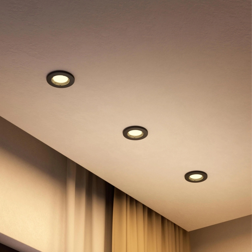 Philips - Ugradno svetlo PERIDOT 1xGU10/7W/230V crno