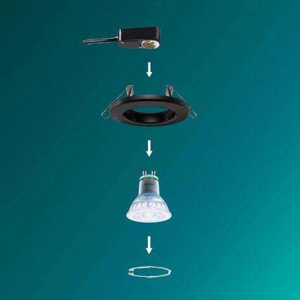 Philips - Ugradno svetlo PERIDOT 1xGU10/7W/230V crno