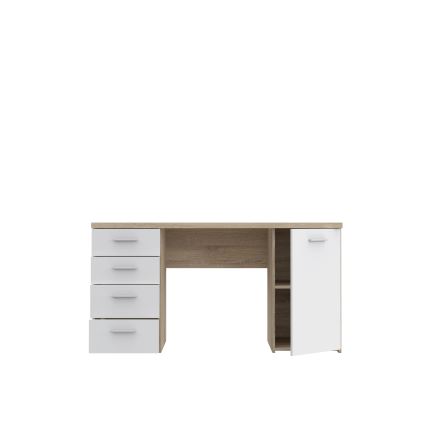 Pisaći sto ARENO beli/hrast sonoma