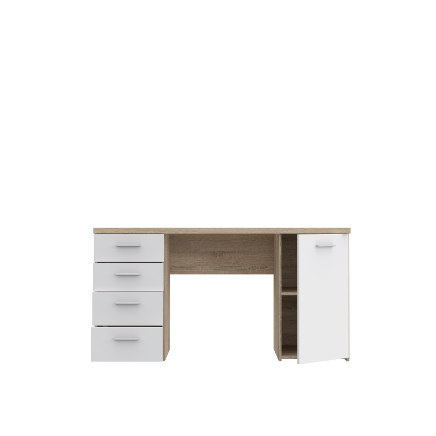 Pisaći sto ARENO beli/hrast sonoma