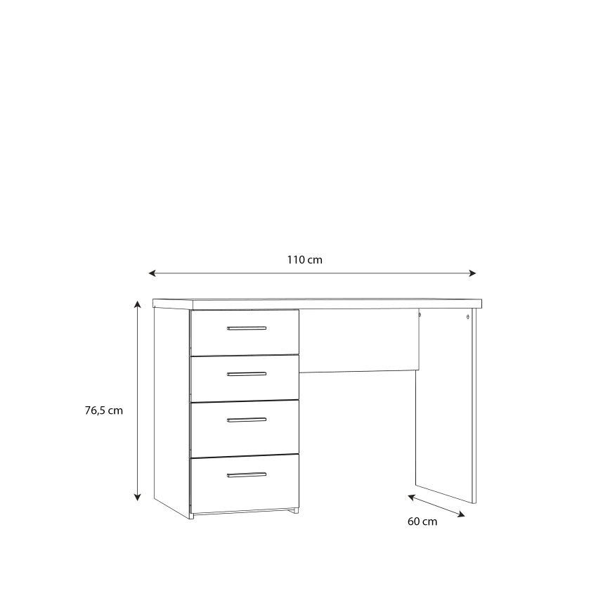 Pisaći sto GINO, beli