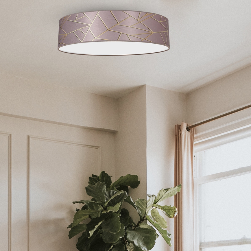 Plafonjera ZIGGY 3xE27/60W/230V roze/zl.