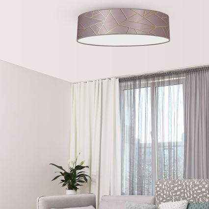 Plafonjera ZIGGY 3xE27/60W/230V roze/zl.