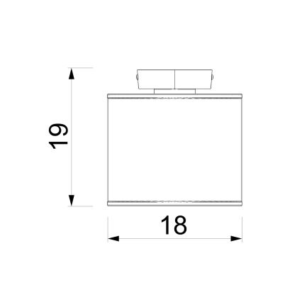 Plafonska lampa ARDEN 1xE27/15W/230V, prečnik 18 cm, crna