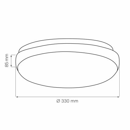 Plafonska lampa BENEDYKT 2xE27/20W/230V prečnik 33 cm crna