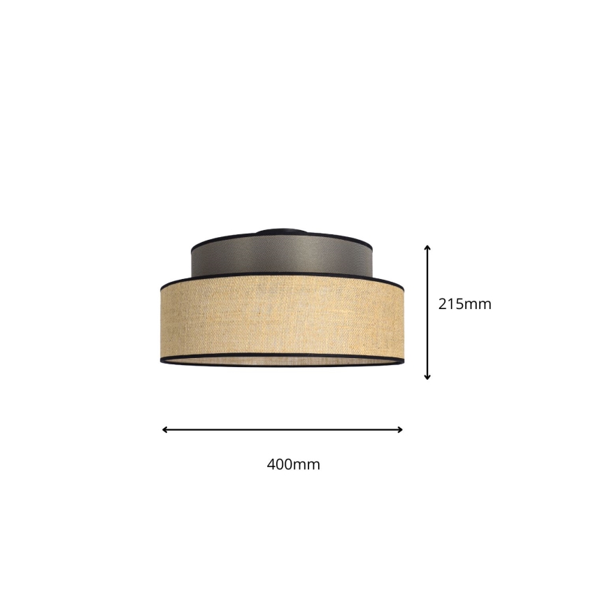 Plafonska lampa BOHO 1xE27/60W/230V prečnik 40 cm braon/bež