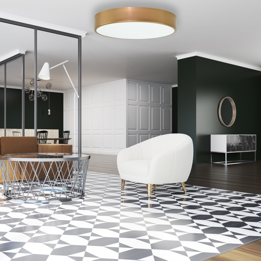 Plafonska lampa CLEO 4xE27/24W/230V prečnik 50 cm zlatna