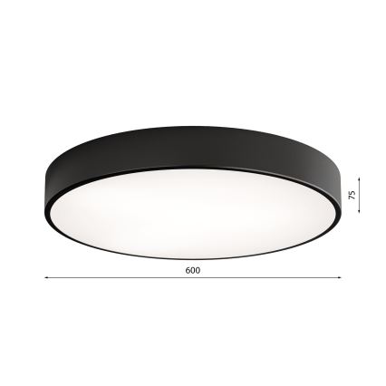 Plafonska lampa CLEO 5xE27/24W/230V prečnika 60 cm crna