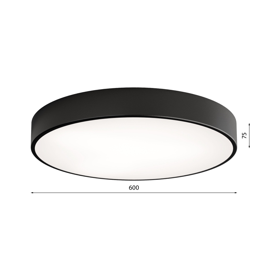Plafonska lampa CLEO 5xE27/24W/230V prečnika 60 cm crna