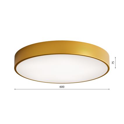 Plafonska lampa CLEO 5xE27/24W/230V, prečnika 60 cm, zlatna