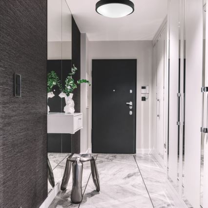 Plafonska lampa JONAS, 2xE27/60W/230V, prečnik 36 cm, crna