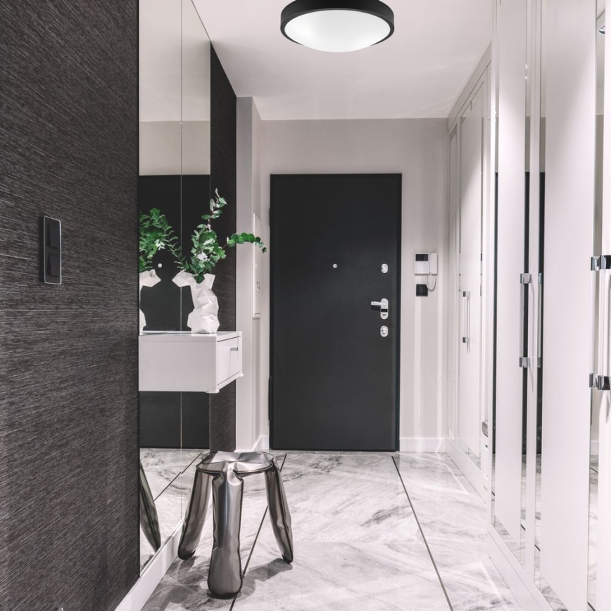 Plafonska lampa JONAS, 2xE27/60W/230V, prečnik 36 cm, crna