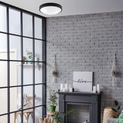 Plafonska lampa JONAS, 2xE27/60W/230V, prečnik 36 cm, crna