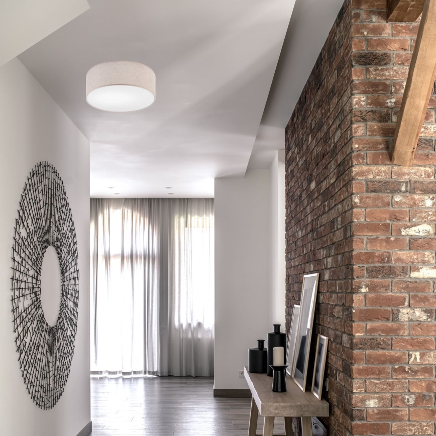 Plafonska lampa MONTE 1xE27/60W/230V, prečnik 35 cm, bež