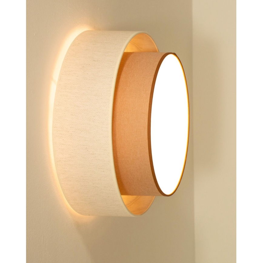 Plafonska lampa NATIA 1xE27/60W/230V prečnik 45 cm bela/smeđa