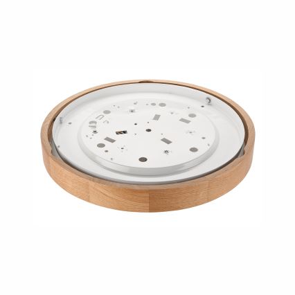 Plafonska lampa OAK SLIM 2xE27/60W/230V hrast, prečnik 37 cm
