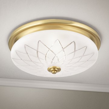 Plafonska lampa PORTO 2xE27/40W/230V prečnik 37 cm zlatna