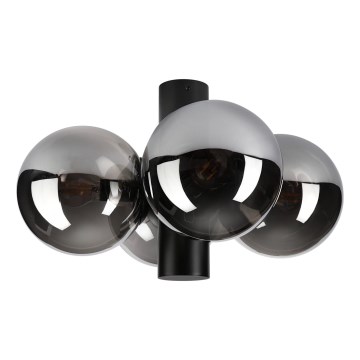 Plafonska lampa SFERIO 4xE14/5W/230V crna/zadimljena crna