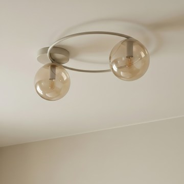 Plafonska lampa SOPRA 2xE14/10W/230V bež/zadimljena bež