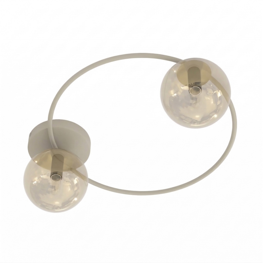 Plafonska lampa SOPRA 2xE14/10W/230V bež/zadimljena bež