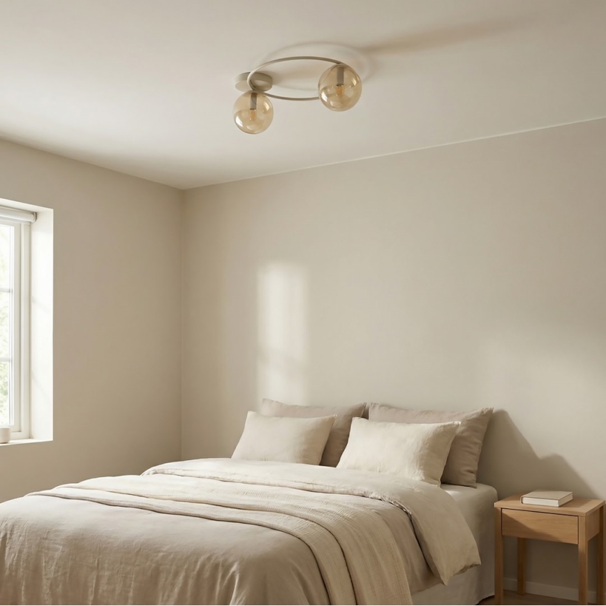 Plafonska lampa SOPRA 2xE14/10W/230V bež/zadimljena bež