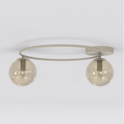Plafonska lampa SOPRA 2xE14/10W/230V bež/zadimljena bež