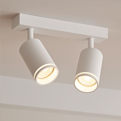 Plafonska spot svetiljka PIPE 2xGU10/10W/230V bela