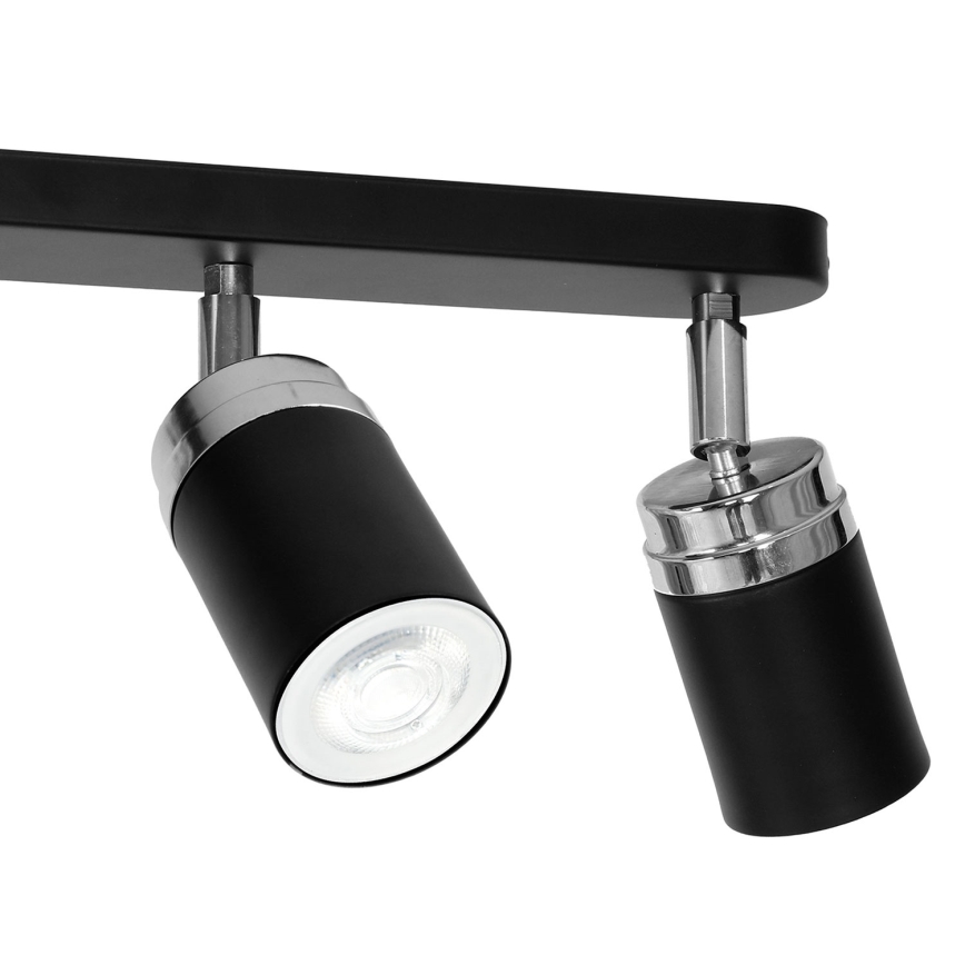Spot svetlo RENO 3xGU10/8W/230V crna/sjajni hrom
