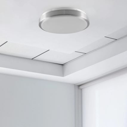 Plafonska svetiljka BENEDYKT, 2x E27, 20W/230V, prečnik 33 cm, srebrna