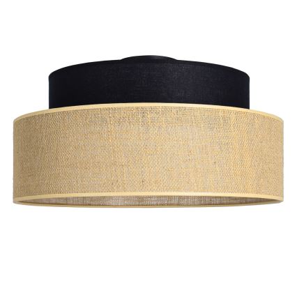 Plafonska svetiljka BOHO 1xE27/60W/230V, prečnik 40 cm, crna/bež