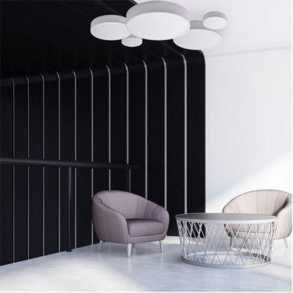 Plafonska svetiljka CLEO 2xE27/24W/230V prečnik 30 cm bela