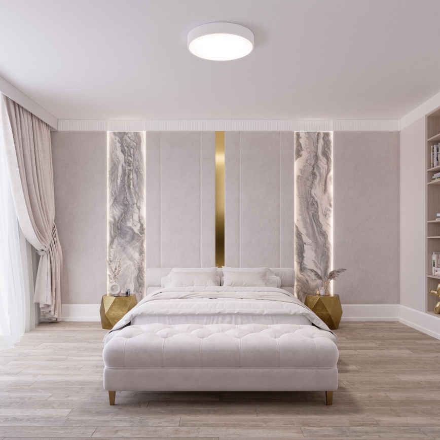 Plafonska svetiljka CLEO 2xE27/24W/230V prečnik 30 cm bela