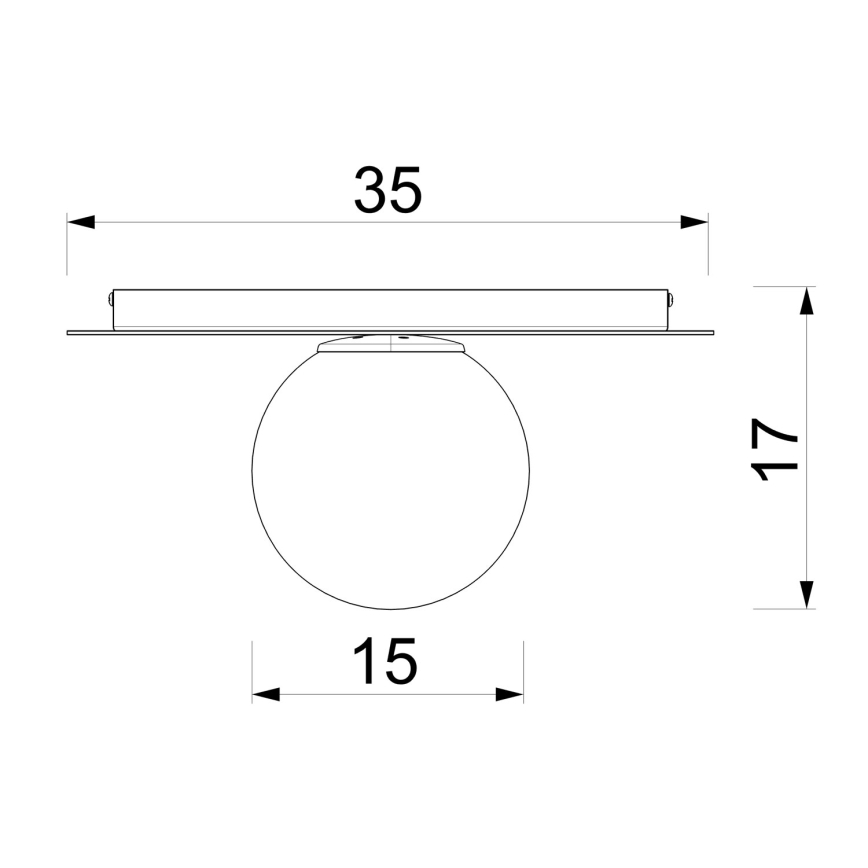 Plafonska svetiljka FLAT 1xE27/15W/230V prečnika 35 cm bordo