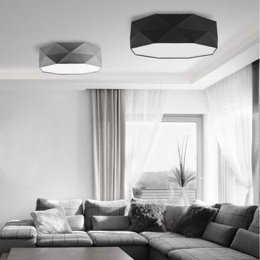 Plafonska svetiljka KANTOOR 4xE27/60W/230V crna