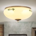 Plafonska svetiljka LANDHAUS 2xE27/60W/230V prečnik 28 cm bronza/bež/zelena