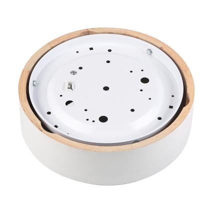 Plafonska svetiljka NATURAL 1xE27/15W/230V prečnik 27,5 cm borovina/bela