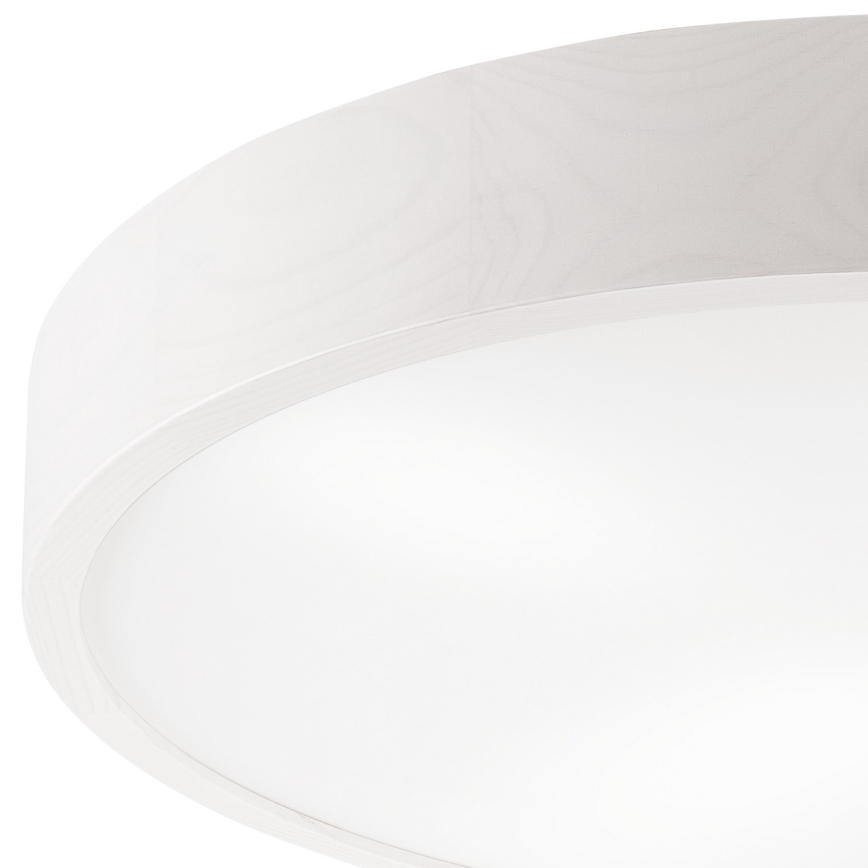 Plafonska svetiljka NATURAL 4xE27/60W/230V Ø 57,5 cm bela/borovina