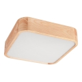 Plafonska svetiljka NATURAL SQUARE 2xE27/15W/230V 35x35 cm borovina