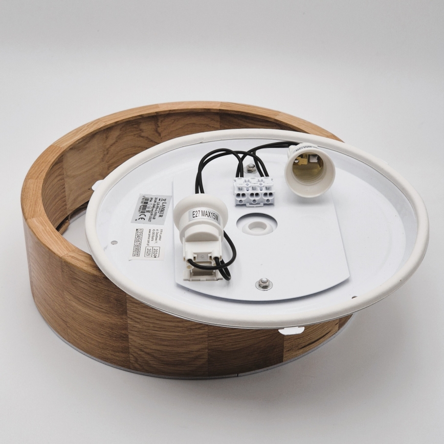 Plafonsko svetlo za kupatilo OAK 2xE27/15W/230V IP54 hrast prečnika 27 cm