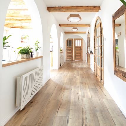 Plafonska svetiljka OAK HEX 2xE27/60W/230V, prečnik 43 cm, hrast