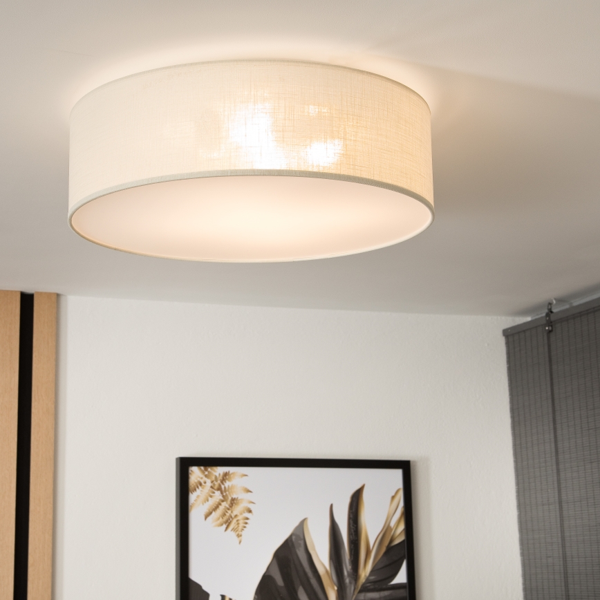Plafonska svetiljka SIRJA 2xE27/15W/230V, prečnik 45 cm, krem