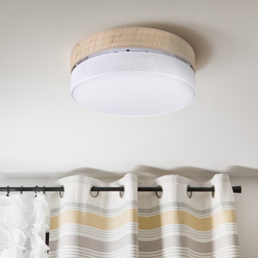 Plafonska svetiljka SIRJA BOHO 2xE27/15W/230V, prečnik 45 cm, bež/bela