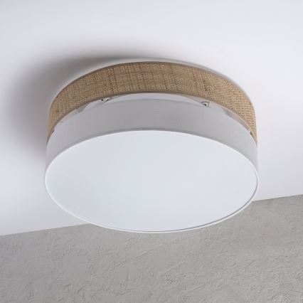 Plafonska svetiljka SIRJA BOHO 2xE27/15W/230V, prečnik 45 cm, bež/bela