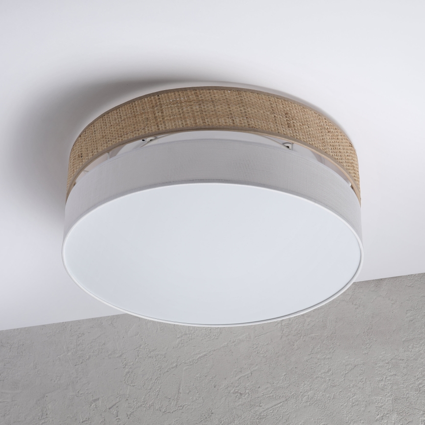 Plafonska svetiljka SIRJA BOHO 2xE27/15W/230V, prečnik 45 cm, bež/bela