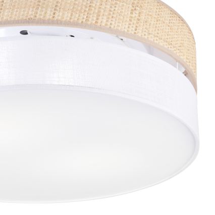 Plafonska svetiljka SIRJA BOHO 2xE27/15W/230V, prečnik 45 cm, bež/bela