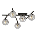 Plafonska svetiljka SMART 5xE14/10W/230V crna/siva
