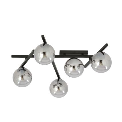 Plafonska svetiljka SMART 5xE14/10W/230V crna/siva